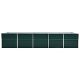 ZNTS Garden Raised Bed Galvanised Steel 400x80x45 cm Green 47057