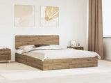 Bed Frame with Drawer Artisan Oak 140 x 190 cm Engineered Wood 3412791