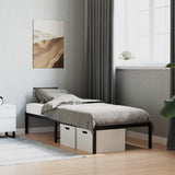 Metal Bed Frame without Mattress Black 80x200cm 373646