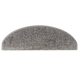 Stair Mats 10 pcs 65x21x4 cm Grey Half Round Large 149799