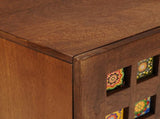 Bathroom Furniture Set with Shelf 4 pcs Walnut Solid Mango Wood 3310092