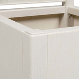 Garden Planter White 36 x 36 x 140 cm Polypropylene 42006499