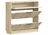 Shoe Cabinet HOORN 78 x 24 x 100 cm Engineered Wood Sonoma Oak 897317
