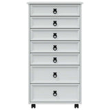 Rolling Cabinet with Drawers CORONA White 42040538