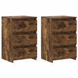 Bed Cabinets 2 pcs Smoked Oak 40x35x62.5 cm Engineered Wood 815172
