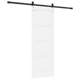 Sliding Door White 73.5 x 198.5 cm Solid Pine Wood 3333299