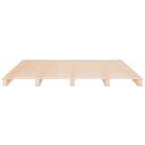 ZNTS Bed Frame without Mattress 200x200 cm Solid Wood Pine 3120152