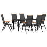 Garden Dining Set Black, Brown 3200601