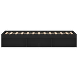 ZNTS Bed Frame without Mattress Black 120x190 cm Small Double Small Double 3203895