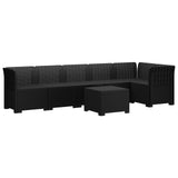 6-Seater Garden Sofa Rattan Look PP Anthracite 3444102