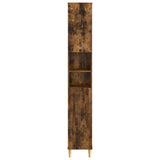 Bathroom Cabinet with Open Shelf ARNHEM Smoked Oak 896600