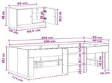 Loft Bed Frame with Cabinet 3 pcs Grey Sonoma Engineered Wood 3423371