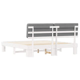 Bed Frame with Upholstered Headboard Light Grey 180 x 200 cm 3398083
