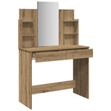 Dressing Table with Mirror Artisan Oak 96x39x142 cm 857012