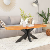 Table Top 140x50x3.8 cm Oval Solid Wood Acacia 370099