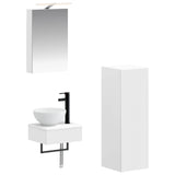 Bathroom Cabinet Set 4 pcs White 40 x 10.5 x 60.5 cm 3407359