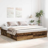 Bed Frame without Mattress Old Wood 180x200cm Super King Engineered Wood 3328861