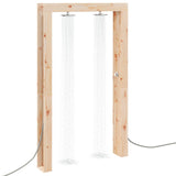 Outdoor Shower 226 cm Solid Pine Wood and Stainless Steel 886340
