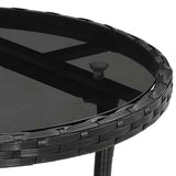 Garden Table Black Poly rattan Standard Lightweight 310598