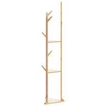 ZNTS Coat Stand with Hooks and Shelves 39x33x166 cm Bamboo 4008917