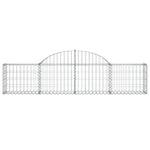 Arched Gabion Baskets 10 pcs 200x30x40/60 cm Galvanised Iron 3146055