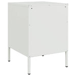 ZNTS Bedside Cabinet White 36x39x50.5 cm Steel 842920