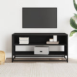 TV Cabinet Black 91x40x46 cm Engineered Wood and Metal 848884