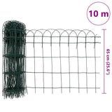 Garden Border Fence Powder-coated Iron 10x0.65 m 141073