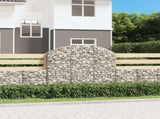 Arched Gabion Basket 150x30x120/140 cm Galvanised Iron 153446
