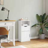 ZNTS Side Cabinet with Drawer ODDA White 40x24x79 cm Solid Wood Pine 4103600