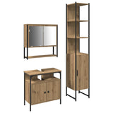 Bathroom Furniture Set 3 pcs Artisan Oak Engineered Wood 3334371