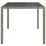 Garden Table Grey 150 x 90 x 75 cm Poly Rattan 362541