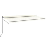 Manual Retractable Awning 600x350 cm Cream 3069237