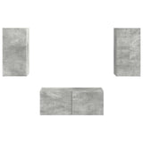 TV Cabinet Set Wall-mounted 2 pcs Concrete Grey Engineered Wood 3408964