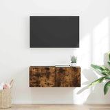 TV Wall Cabinet Smoked Oak 78.5 x 31 x 29.5 cm Engineered Wood 892219