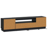 LED TV Cabinet Black Engineered Wood 897786