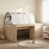 Bed with Tunnel 3 pcs Sonoma Oak and White Engineered Wood 3423677