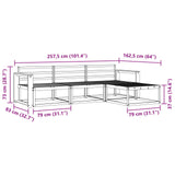 Outdoor Sofa Set 4 pcs Natural Solid Acacia Wood 3367407