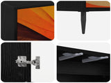 Sideboard BONN Black Oak 102 x 33 x 76 cm Engineered Wood 8006981