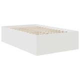 Bed Frame with Headboard White 120 x 190 cm Engineered Wood 3408592