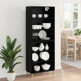 Highboard Black Oak 69.5 x 32.5 x 180 cm Engineered Wood 3416080