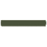 Lawn Edging 30 pcs 103 x 15 cm Steel Olive Green 8008361