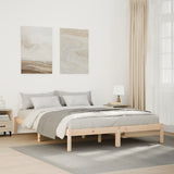 Extra Long Bed Frame without Mattress 140x220 cm Solid Wood Pine 852420