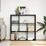Room Divider Bookcase Black 102x29x103.5 cm Engineered Wood 858049