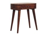 Solid Wood Mini Albion Chestnut Console, 1 Drawer, Dark Brown B2743P403027