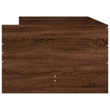 Bed Frame Brown oak Engineered wood, Plywood Single Bed Frame 3207356