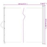 Retractable Pet Gate White 117.5x125 cm 4004130
