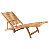Sun Lounger Teak Teak Wood Large Foldable Sun Lounger 316151