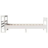 Bed Frame without Mattress White 90x200 cm Solid Wood Pine 3306196