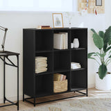 Bookcase Black 97.5x33x107.5 cm Engineered Wood and Metal 3300860